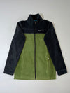 Columbia Two-Tone Full-Zip Fleece Jacket – Black/Olive Green (XS)