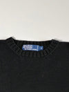 Vintage Polo Ralph Lauren Chunky Knit Crewneck Sweater – Black (XL)