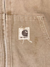 Carhartt J130 Active Jacket Sand Beige Fleece Lined Hood (XL)