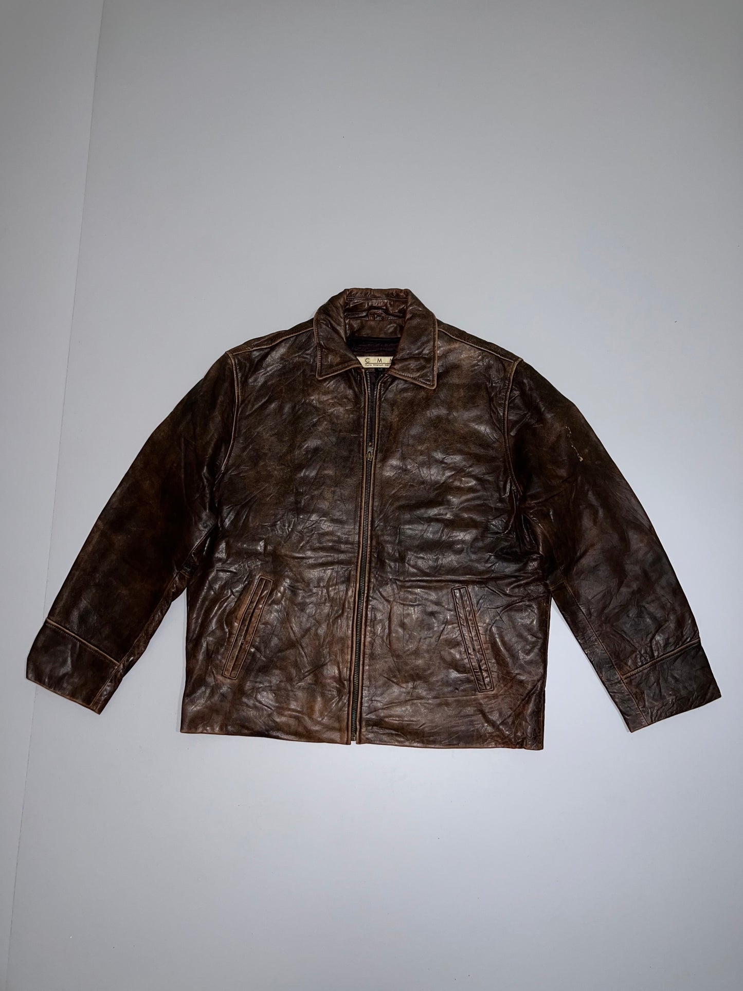ZSuper Premium Rare Vintage Original Leather Jacket (L/XL)