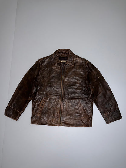 ZSuper Premium Rare Vintage Original Leather Jacket (L/XL)