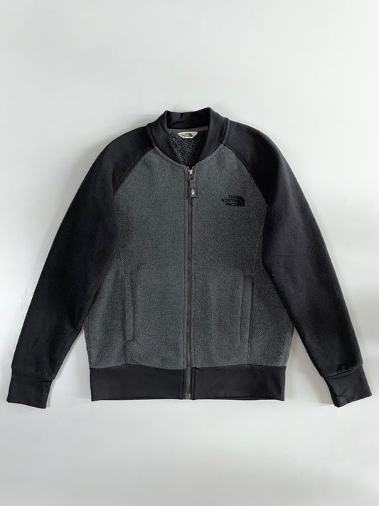 The North Face Grey/Black Fleece Bomber Jacket (S)