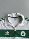 Adidas Originals NBA Boston Celtics Trefoil Three-Stripe Track Jacket in White & Green (XL)