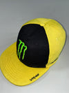 Vintage VR46 Monster Energy Yellow Black Flat Brim Cap (Adjustable)