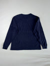 Champion Big C Logo Long Sleeve Crewneck T-Shirt — Navy (Size XL)