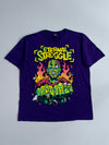 Eternal Struggle” Graphic Print T-Shirt Purple — Gildan Soft—style (2XL)