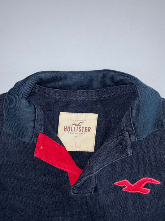 Hollister California Polo (Navy with Red Trim) (L)
