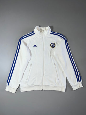 Adidas Chelsea FC 3-Stripe Track Jacket  White Royal Blue (S/M)