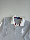 Polo Ralph Lauren Grey Big Pony Rugby Shirt – #3 Sleeve Patch, Long Sleeve (L)