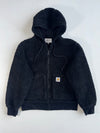 Carhartt WIP Sherpa Fleece Zip Hoodie Black (Xl)