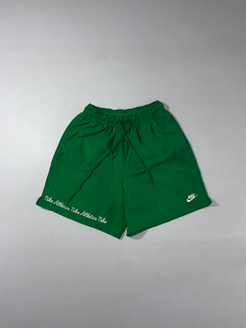 Nike Athletics Script Green Woven Shorts (W:26) (L:17)