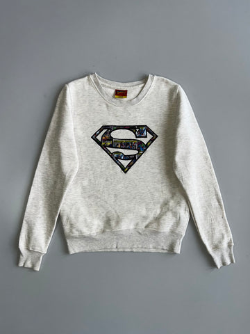 Superman x CACO Official Comic Strip Logo Crewneck Sweatshirt (Xs)