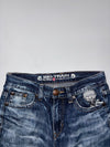 Big Train Oni Embroidered Distressed Jeans (W:32) (L:44)