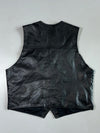 Black Leather Waistcoat/Vest (M/L)