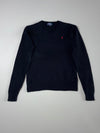 Polo Ralph Lauren Navy V-Neck Sweater (XS)