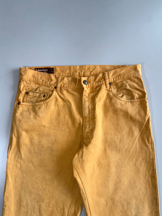 Vintage Marlboro Classics Yellow Straight Leg Jeans (W:36 |L:40)