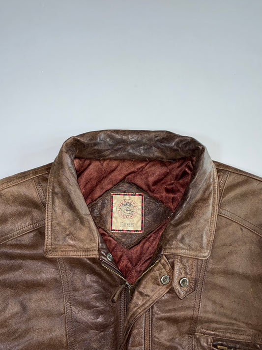 Casual Wear Premium Original Leather Jacket (XL)