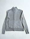 Tommy Hilfiger Grey Full-Zip Mock Neck Knit Sweater (S/M)