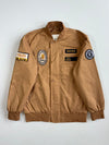Vintage Multi-Patch Varsity Bomber Jacket(L)