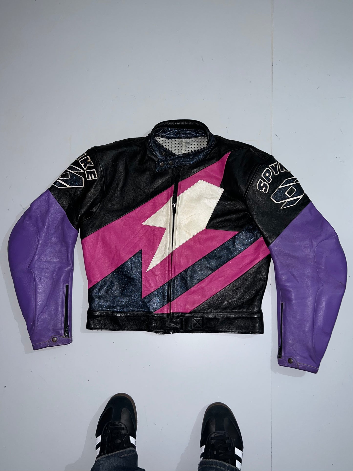 ! !           Super Premium (RARE) Original Leather Racing Jacket (PADDED) (S)