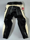 Dainese White/Black Leather Race Pants With Sliders (W:32|L:36)