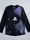 PlayStation | Galaxy Print Long Sleeve Tee | Black (M)
