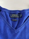 Polo Ralph Lauren Royal Blue V-Neck Sweater – (L)