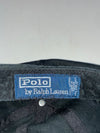 Polo Ralph Lauren Black Classic Pony Dad Cap – Red Embroidered Logo, Brass Buckle (Adjustable)