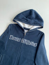 Roots Athletics | Navy Gothic Spellout Waffle-Lined Zip Hoodie | (XS)