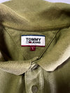 Tommy Jeans Flag Logo Polo Shirt — Olive Green (L/XL)