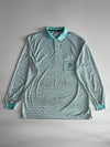 MLB New York Yankees Striped Pocket Polo Teal (3XL)