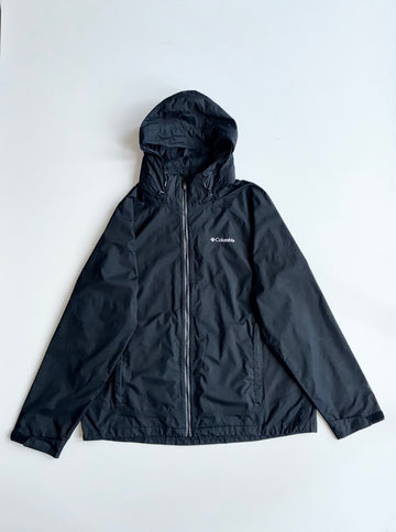Columbia Hooded Rain Jacket – Black (3XL)