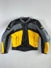 Pilot Yellow/Black Racing Leather Jacket PADDED (M/L)