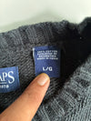 Chaps Crewneck Knit Sweater – Black (2XL)