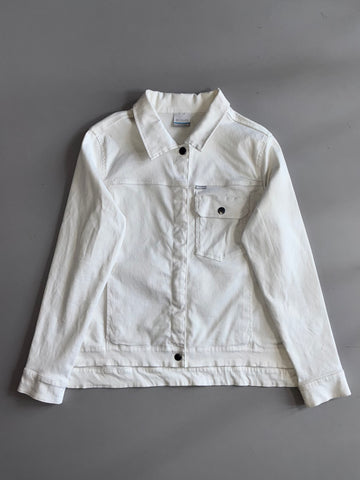 Columbia Sportswear White Denim Trucker Women's Jacket (M)