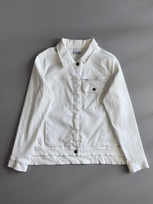 Columbia Sportswear White Denim Trucker Women's Jacket (M)