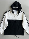 Adidas Originals 3-Stripes Colorblock Half-Zip Hooded Anorak Windbreaker(L)