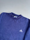 Adidas | Vintage 90s Navy Embroidered Logo Crewneck | (2XL)