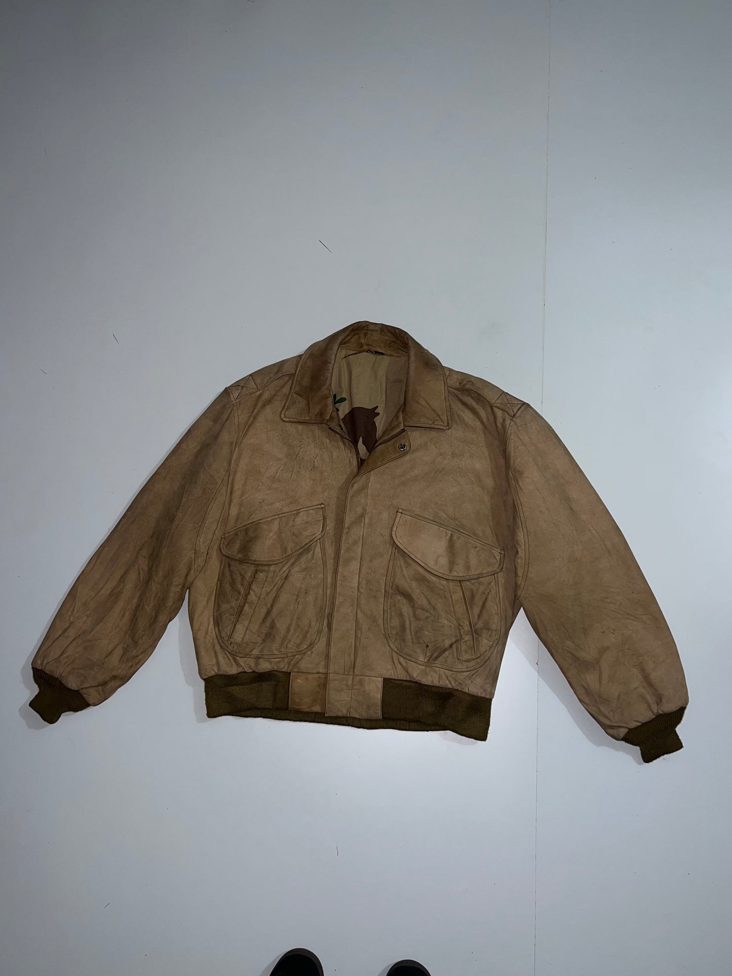 ZSuper   premium  (RARE) Hunt Club OG Original Sued Leather Jacket (M/L)