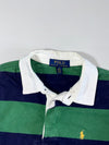 Polo Ralph Lauren Green & Navy Rugby Stripe Shirt (XXS)