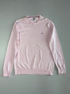 Hilfiger Denim Light Pink Crewneck Knit Sweater with Flag Logo (M)