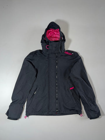Superdry Original Windcheater Japan Hooded Jacket  Black Pink women's  (S)