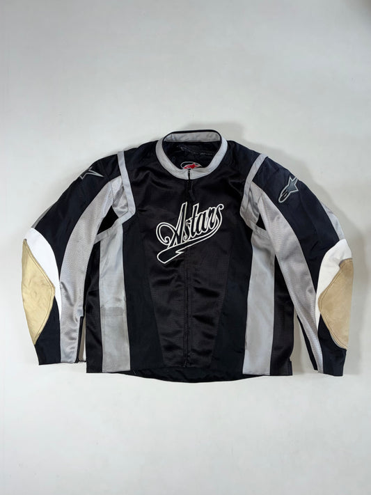 Alpinestars “Astars” Script Mesh Riding Jacket – Black/Grey Sholder padded (2XL)