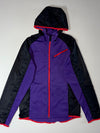 Nike Sportswear Purple & Black Hybrid Track Hoodie – Red Zip (S)