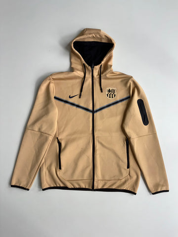 Nike Tech Fleece FC Barcelona Full-Zip Hoodie – Tan/Black  (XXL)
