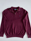 Polo Ralph Lauren | Half Zip Pullover Sweater | Maroon | (M)