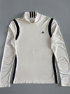 Adidas Vintage 3-Stripe Mock Neck Long Sleeve Base Layer White/Black (S)