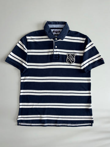 Tommy Hilfiger THNY Striped Rugby Polo – Navy/White (XL)
