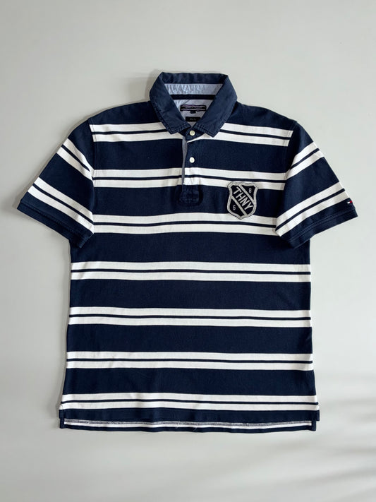 Tommy Hilfiger THNY Striped Rugby Polo – Navy/White (XL)