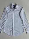 Ralph Lauren Custom Fit Striped Dress Shirt White/Navy (S/M)